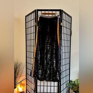 NWOT Juicy Body Goddess Sequin Wide Leg Pants Rainbow Stripe 2X